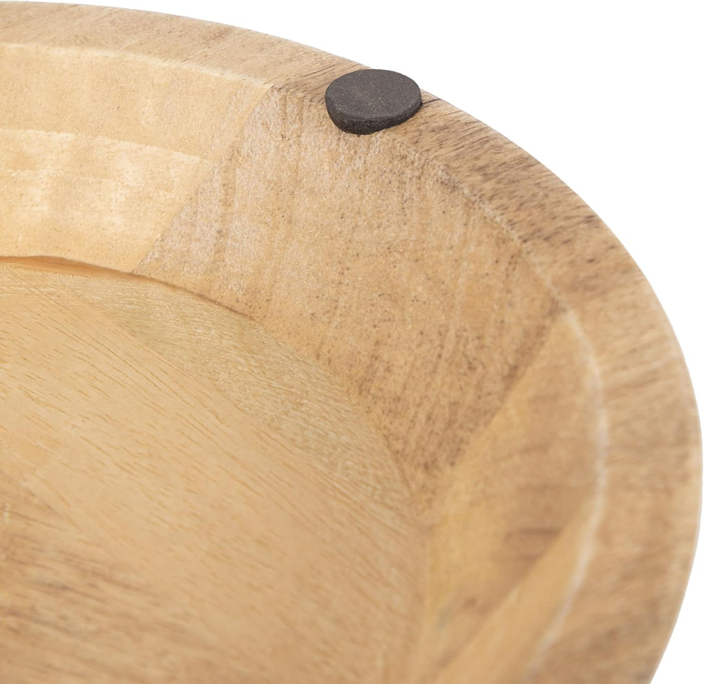 Kate and Laurel Gairola Transitional Wooden Round Side Table, 12 x 12 x 20, Natural, Mango Wood Pedestal Table for Use as Living Room End Table, Plant Stand, or Bedroom Nightstand