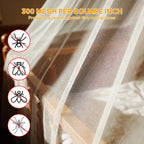 Bed Mosquito Net Canopy, Large Dome Hanging Mosquito Net for Single/Double Bed, Crib & Hammock, 12m Coverage, Ideal for Home & Travel, White