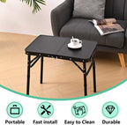YihuiKo Folding TV Tray, Lightweight Portable Small Folding Table | Adjustable Height, Snack Side Table for Bed Sofa, End Side Table for Living Room Couch Bedroom, Carry Handle, Storage Net