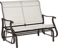 Outdoor Double-Seat Glider Bench for Patio and Balcony