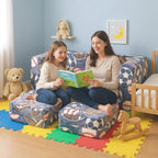 Cvortll Modular Kids Play Couch, Glow in Dark Kids Sofa, Child Sectional Sofa, Toddler Play Couch Fold Out Kid Sofa for Playroom & Bedroom Furniture for Boys Girls, Ball