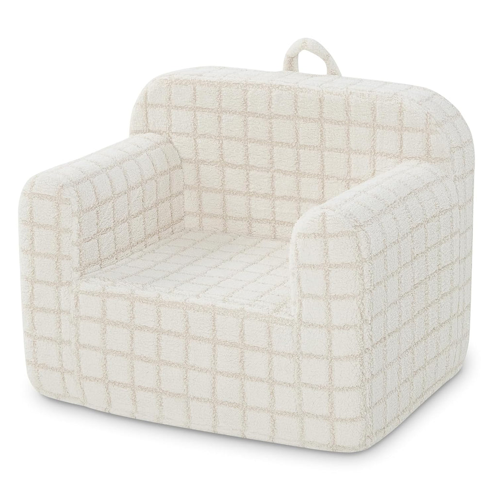 Delta Children Checkered Cozee Chair, Cream