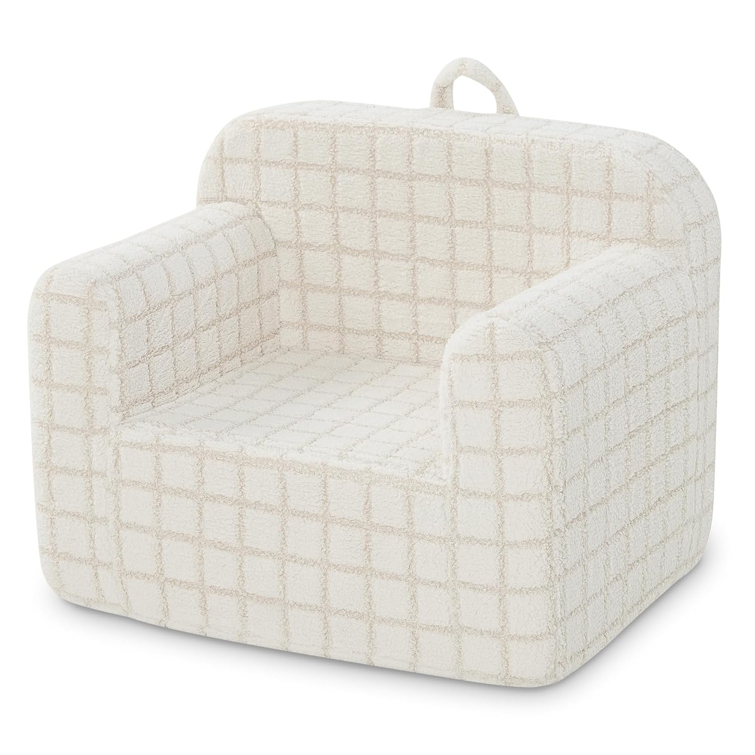 Delta Children Checkered Cozee Chair, Cream