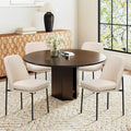 COLAMY Modern Dining Chairs Set of 4, Upholstered Dining Room Chairs Dinner Chair Kitchen Chairs with Curved Back and Metal Legs, Beige