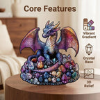Wooden Puzzle for Adults, Rainbow Dragon Jigsaw Puzzles,Unique Irregular Shaped, Medium Difficulty&Stress Relief Puzzles, Ideal Holiday and Housewarming Gift for Home Deco (L-11 * 11 INCH 250PCS)