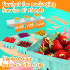 MT Products Green Berry Basket 1 Quart - Molded Pulp Fiber Vented Produce Basket (Pack of 297) - Made in the USA