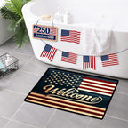 250th Anniversary USA Doormat,God Bless America Door Mat 4th of July Welcome Mat (WelcomeMat)
