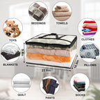 8Pack Clear Blanket Storage Bags, Vinyl Comforter Clothes Storage Closet Organizers and Storage Containers Moving Bags with Reinforced Handle for Bedding, Clothing, Comforters, Pillows, Toys,60L