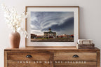 Storm Photography Print (Not Framed) Picture of Supercell Thunderstorm Over Washita County Courthouse in Cordell Oklahoma Town Square Wall Art Weather Decor (8" x 10")