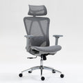 Ergonomic High Back Mesh Office Chair with Adjustable Lumbar Support and Headrest for Comfortable Workdays - Breathable, 3D Armrests, Reclining Seat - Ideal for Home and Office,Grey