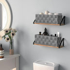 Posprica Woven Baskets, Storage Baskets for Organizing (Set of 8), Cube Baskets Bin Container Matching Storage Boxes Organizers for Pantry, Office, Shelves, Media-room