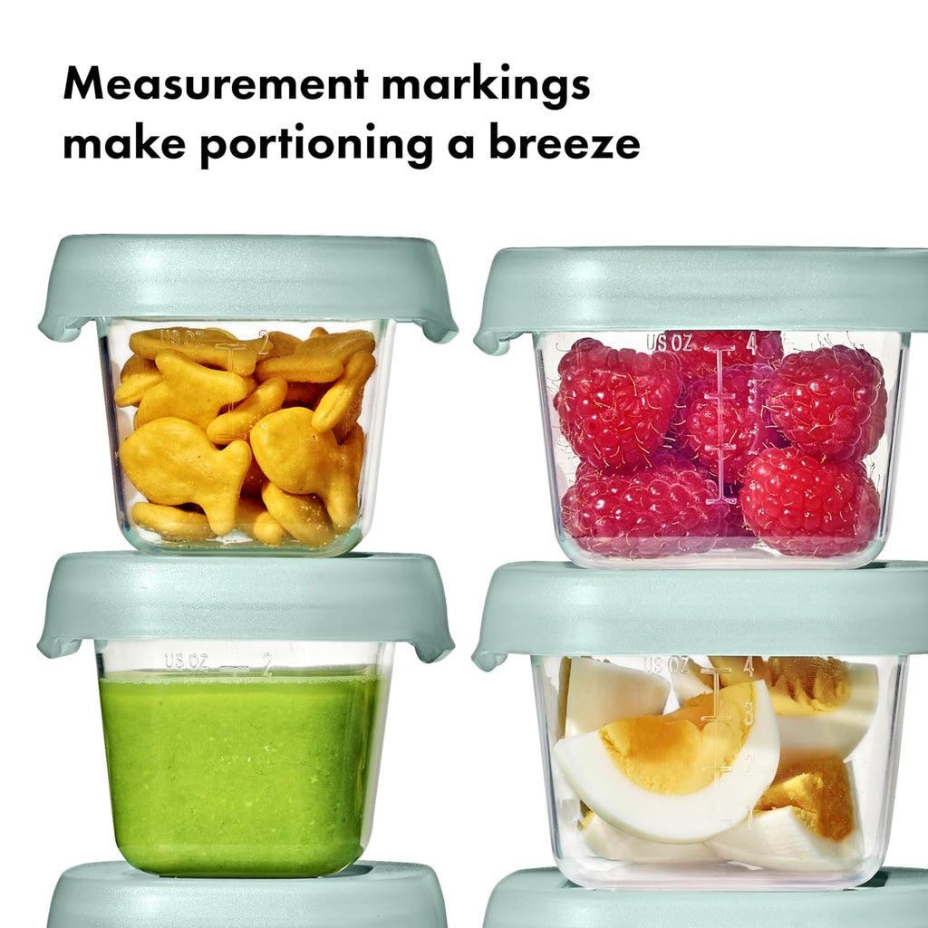 OXO Tot 12-Piece Baby Blocks Food Storage Container Set - Opal