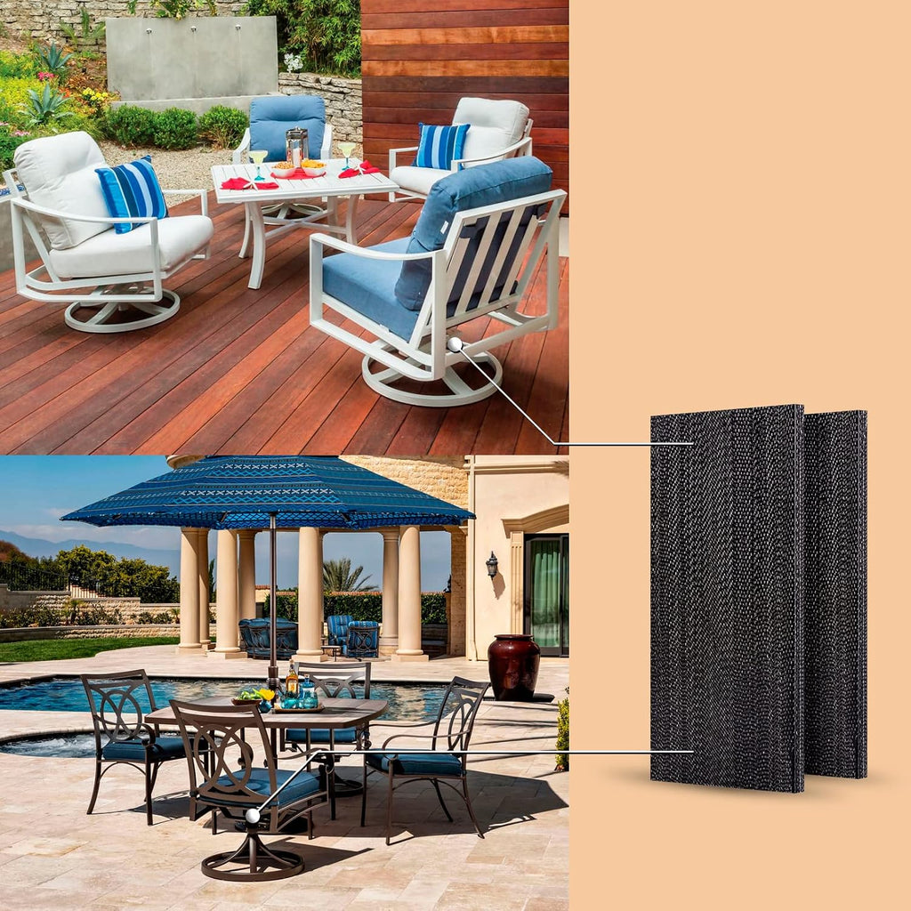 Anwenk 8Pack Patio Rocking Chair Spring Plate Replacement Part Fiberglass Spring Plates Swivel Rocker Chair Lawn Furniture Repair Replacement for Universal Outdoor Patio Furniture, 2.5" x 5"x0.25”