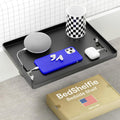 BedShelfie Bedside Shelf for Dorm Room - Cable Catch, Black | Bunk Bed & Top Bunk, College Dorm Room Essentials, Clip On Nightstand, Bed Side Table Tray, College Dorm Essentials