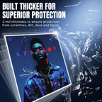TNP 50 Vinyl Outer Sleeves Cover - Thick 3 Mil Vinyl Record Album Protective Sleeves 12.75" x 12.75" - Crystal Clear Plastic Record Sleeve for Single & Double LP Album Covers Storage Collection