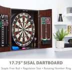 Viper by GLD Products Vault Deluxe Dartboard Cabinet with Shot King Sisal Dartboard and Illumiscore Scoreboard, Wood
