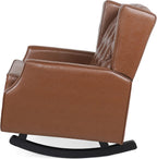 Rocking Chair Nursery, Rocker Chair with Wingback,Solid Wood Frame Armchair with Arm for Nursery, Living Room, Bedroom