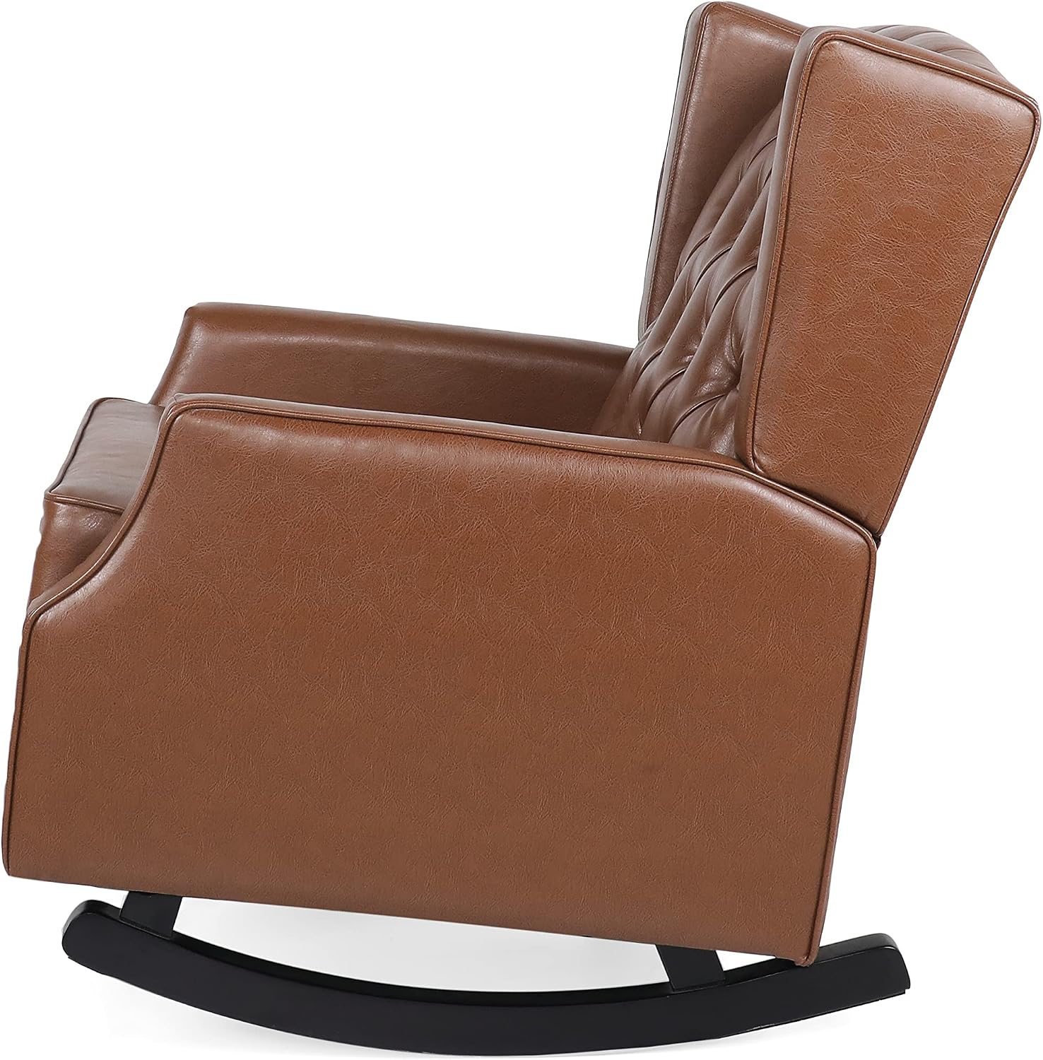 Rocking Chair Nursery, Rocker Chair with Wingback,Solid Wood Frame Armchair with Arm for Nursery, Living Room, Bedroom
