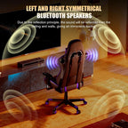 GTPLAYER Gaming Chair with Speakers,Video Game Chair Bluetooth Music with Lumbar Support, Ergonomic Comfortable Office Computer Chair for Adults, Adjustable Reclining Chair, 360° Swivel, Light Purple