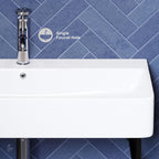 Swiss Madison Well Made Forever SM-CS733, Carre 36" Ceramic Console Sink In Glossy White Basin
