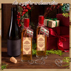 Tioncy 12 Set Vanilla Extract Bottles for Homemade 8.5 oz Glass Vanilla Jar Bottle for Syrup Gifts with Cap Shrink Band Hummingbird Tag Stickers Syrup Gifts Giving for Christmas (Clear)