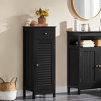 Yaheetech 34.5”H Bathroom Storage Cabinet, Narrow Floor Cabinet with 1 Drawer & 1 Door,Slim Storage Organization for Bathroom,Living Romm,Hallway,Corner,Small Space,Black