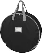 Heavy Duty Christmas Wreath Storage Bag 48" - Handles Made Of Durable 600D Oxford Polyester Material Storage Bag Extra Large 48” Holiday Wreaths Container (Black)