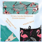 BeeGreen Animal Reusable Grocery Bags Bulk Gifts 12-Pack - Large Tote with Zipper Pouch | Foldable & Washable Polyester Shopping Bags Heavy Duty Animal Lover Gifts Reusable Bag With Handles