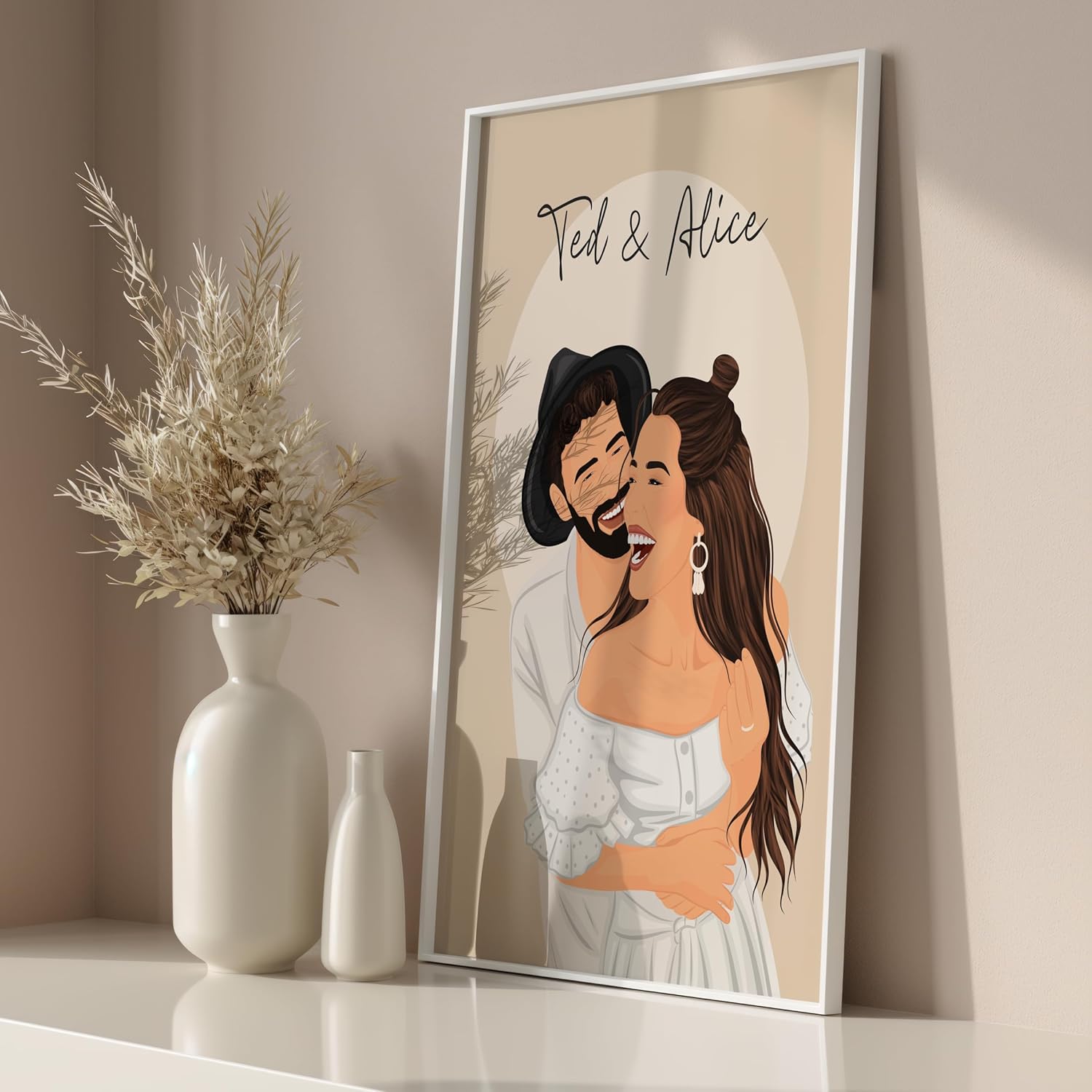 NudoHome Personalized Custom Realistic Portrait – Hand-Drawn from Your Photo | Gift for Mother’s Day, Father’s Day, Christmas, Birthdays, and Anniversaries, gift
