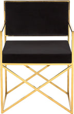 SAFAVIEH Couture Collection Kian Gold and Black Velvet Directors Chair