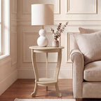 SAFAVIEH Furniture - Mary Pedestal Table - Sand - Solid Wood - Farmhouse Pedestal Design - Ideal for Living Room, Entryway, Home Office, 18.1" W x 18.1" D x 26" H (AMH5711G)