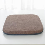 High Resilience Memory Foam Chair Cushion 13"x13"x2" Set of 2 Square Chair Pads and Washable Cover Non Slip Seat Cushions for Indoor Dining Room Kitchen and Office Chairs (Coffee,13"x13")