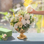 Sziqiqi Gold Metal Vases for Centrepiece: 6.1in 10Pcs Bulk Bowl Compote Vase for Wedding Flower Decorations - Flower Arrangements Table Vase Plant for Weddings Party Anniversary