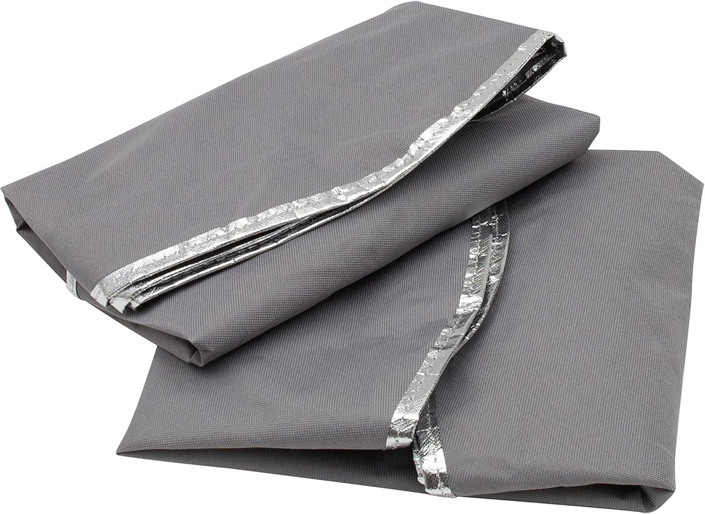 Simplify 24 Inch Wreath Bags | 2 Pack | Christmas Storage | Holiday Decorations | Round Zippered Bag | Protects Wreathes | Durable Material | Collapsible | Grey