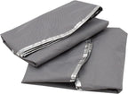 Simplify 24 Inch Wreath Bags | 2 Pack | Christmas Storage | Holiday Decorations | Round Zippered Bag | Protects Wreathes | Durable Material | Collapsible | Grey