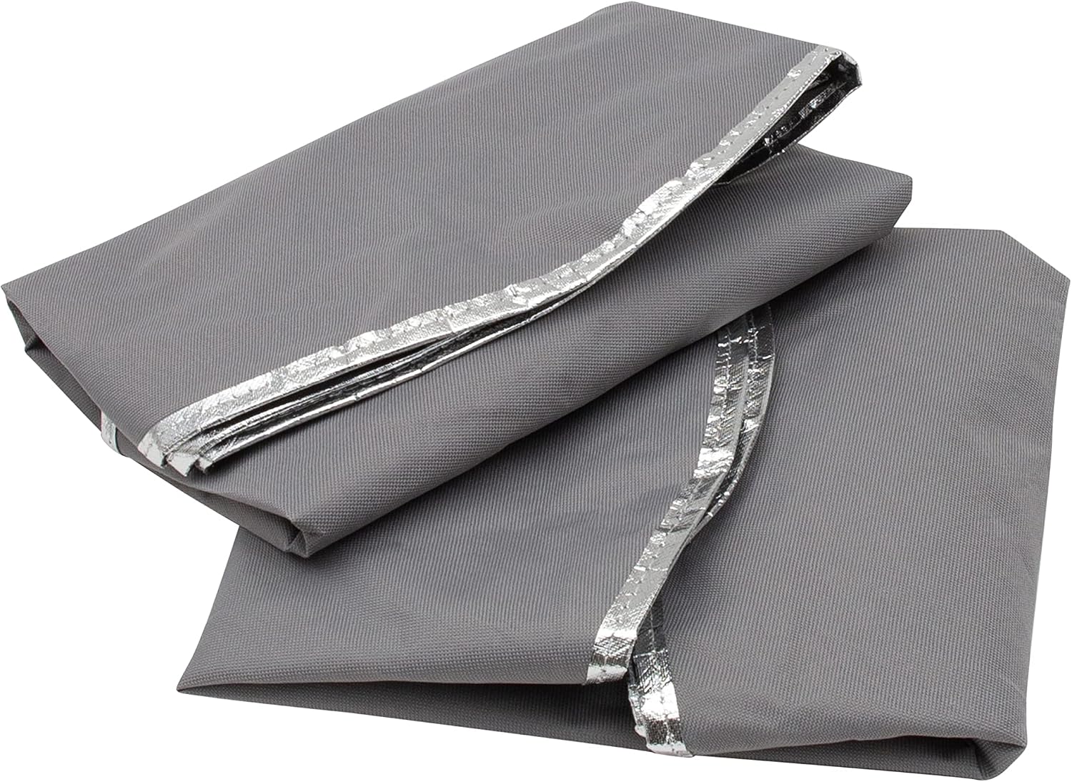 Simplify 24 Inch Wreath Bags | 2 Pack | Christmas Storage | Holiday Decorations | Round Zippered Bag | Protects Wreathes | Durable Material | Collapsible | Grey