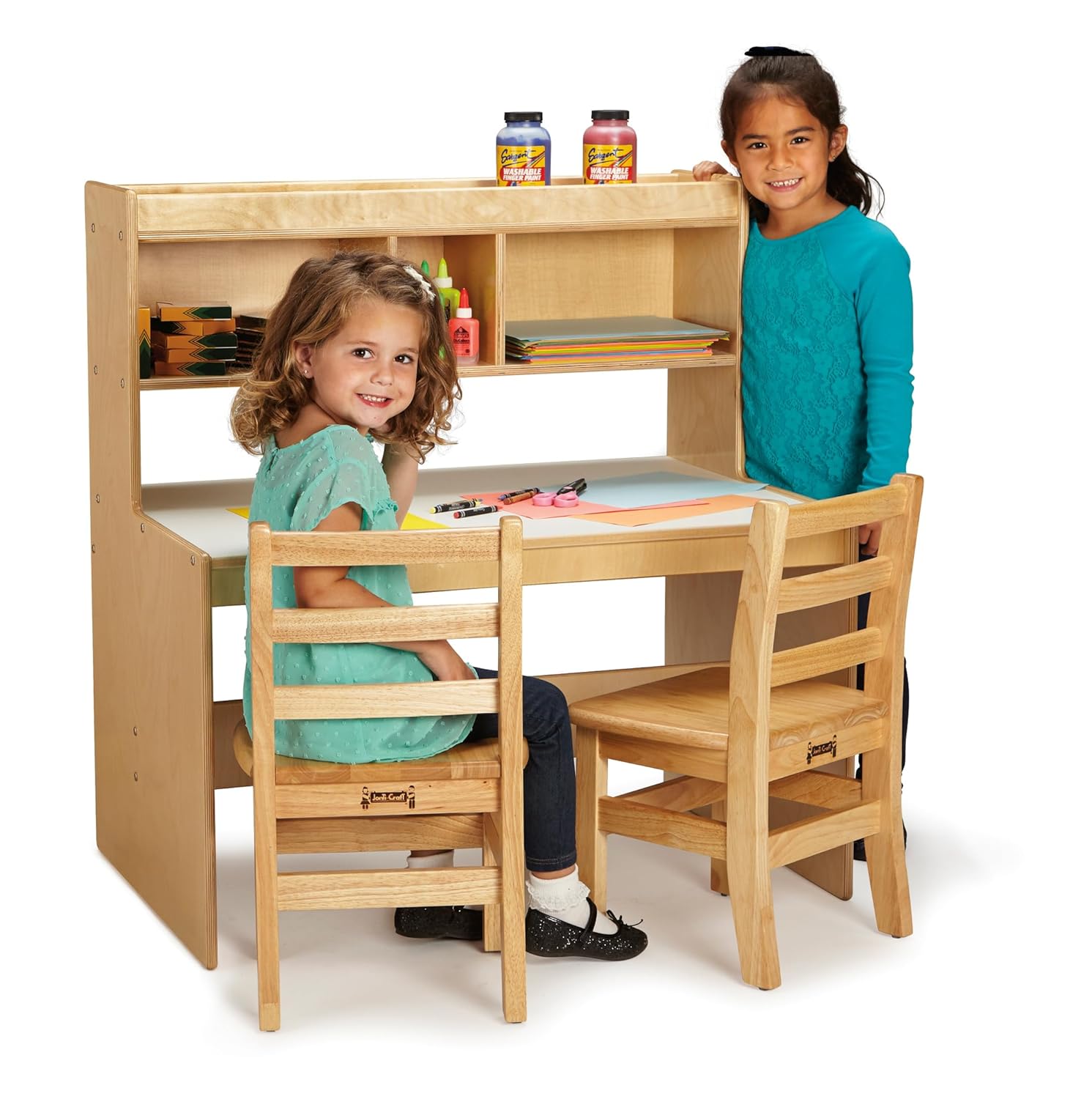 Jonti-Craft Dual Writing Desk,Gold