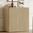 SICOTAS Buffet Cabinet with Storage Sideboard Accent Modern Credenza with Doors & Shelves Fluted 34.6" Tall Media Console Mid Century Coffee Bar Table for Living Room Kitchen Dining Room Hallway