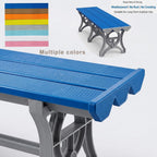 Plastic Shower Bench for Pool and Locker Room, ABS Utility Bench for Bathroom, Spa, Gym and Indoor Outdoor Seating Areas(Blue,L86IN)