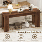 71" Extra Long Console Table, Wood Farmhouse Entryway Table, Behind Couch, Hallway, Foyer, Narrow Sofa Tables for Front Door