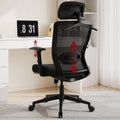SANODESK OS3 Mesh Big and Tall Computer Chair Home Office Standing Desk Chairs Swivel Ergonomic High Back Office Chair with Adjustbale Lumbar Support Backrest Armrest Black