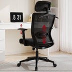 SANODESK OS3 Mesh Big and Tall Computer Chair Home Office Standing Desk Chairs Swivel Ergonomic High Back Office Chair with Adjustbale Lumbar Support Backrest Armrest Black