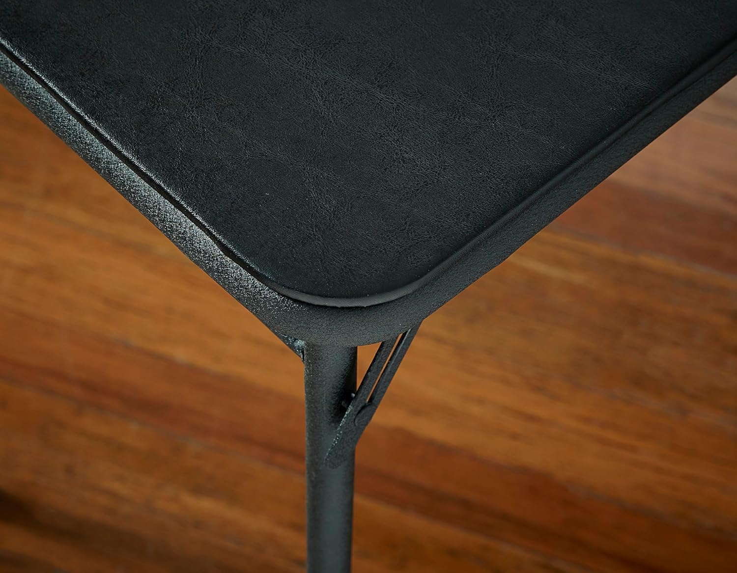 COSCO 20" x 48" Vinyl Top Folding Table, Black
