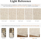 PureCozy 8x10 Beige Living Room Area Rug Vintage Washable Non Slip Indoor Carpet Distressed Low Pile Soft Retro Accent Throw Large Rug for Bedroom Dining Room Office