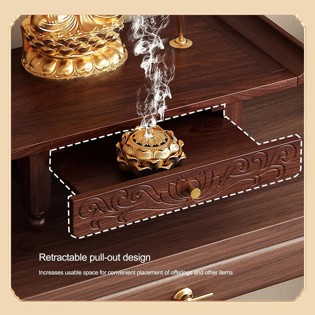 Buddhist Prayer Altar, Wall Hanging Offering Table for Home Decor and Spiritual Activities, Ideal for Living Room and Bedroom