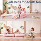 30" Kids Convertible Futon Sofa Bed,Foldable Sleeper Chair, Odorless & No Assembly,Space-Saving for Children's Room