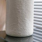 Large Textured Vase, Boho Ceramic Vase for Modern Farmhouse Home Decor, Pottery Vases for Flowers, Pampas Grass, Rustic Decorative Vase, Clay Vase Centerpieces for Dining Table
