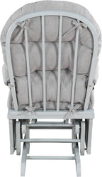 Suite Bebe Maya Glider and Ottoman in Gray Wood and Oyster Gray Fabric