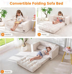 MAXYOYO Convertible Sofa Bed for Boys and Girls, Floor Kids Bean Bag Chair | Pull Out Folding Kids Sofa Chair, Comfy Kids Bean Bag Chair for Playroom, Children's Day & Birthday, Beige