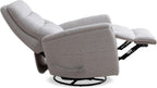 Parker Living Gemini - Cotton Swivel Glider Recliner by Bloke in Warm Neutral, Recliner Chair with 96% Polyester, 4% Acrylic Upholstery, Nursery Glider Recliner